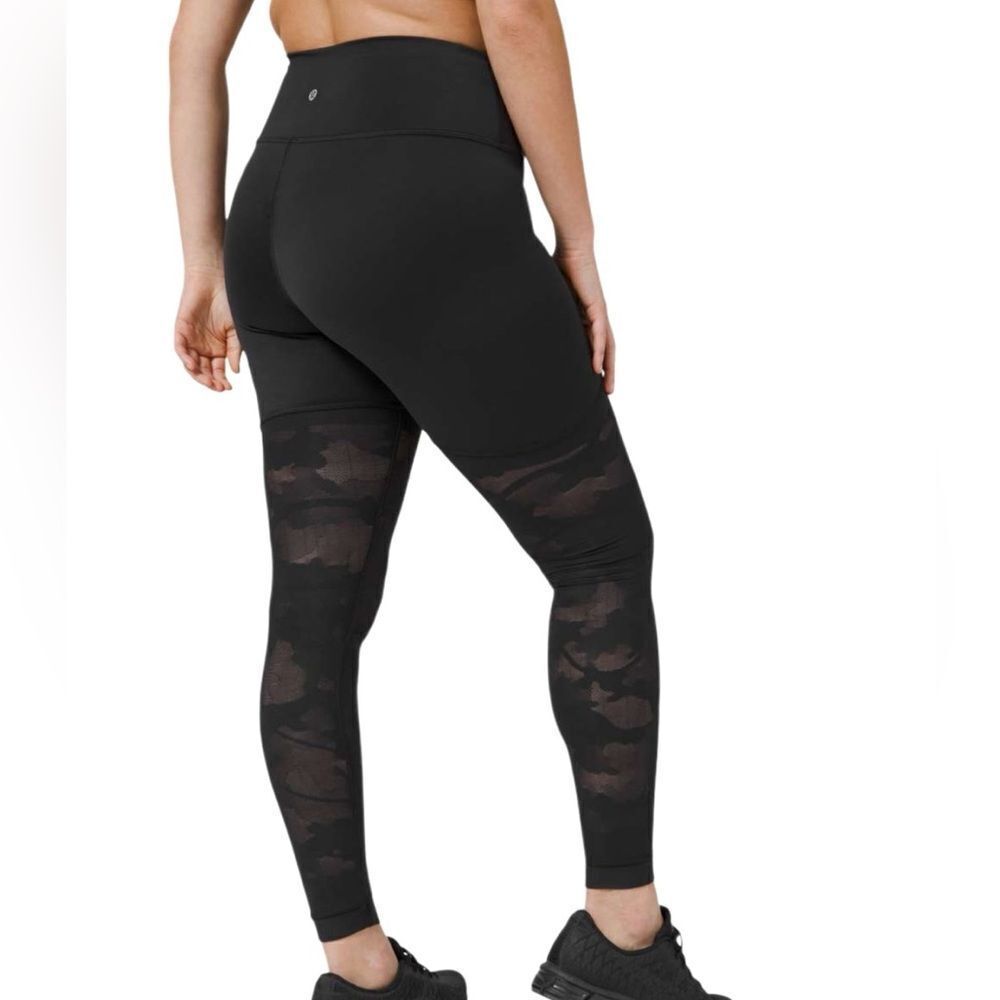 Lululemon Sheer Will Hi-Rise Tight Camo Black